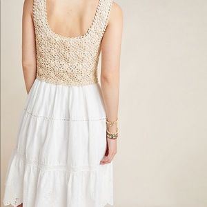 Anthropologie Plus Beckett Eyelet Crotchet Dress